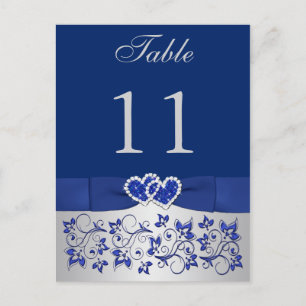 Postal Azul IMPRESSO da FITA, cartão de prata do número