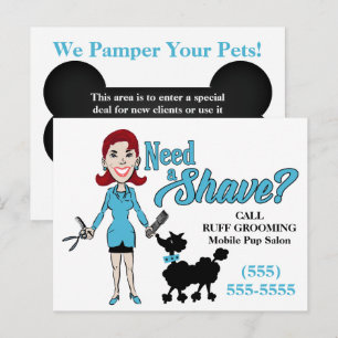 Postal Azul Turquesa Humorístico Precisa Barbear Cartão P