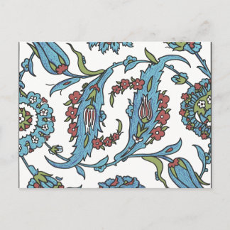 Postal Azulejo de Cerâmica Floral Islâmica nº 1 Cartão po
