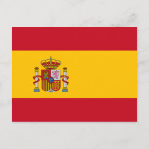 Postal Bandeira do cartão da espanha