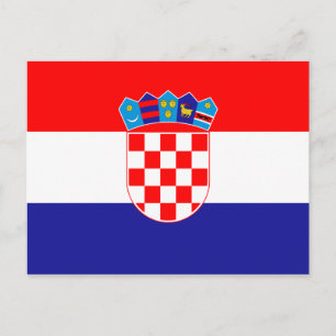 Postal Bandeira do cartão de Croatia