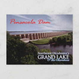 Postal Barragem de Pensacola...Grand Lake OK cartão posta