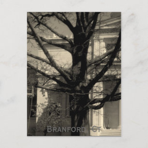 Postal Biblioteca, Branford, cartão do Ct