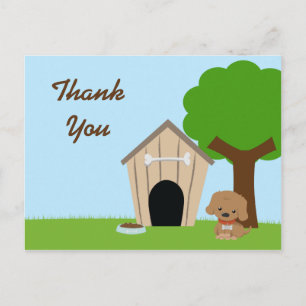 Postal Bonita obrigado da casa de cachorro, seu cartão po