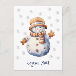 Postal Bonito cartão de Natal de Papai Noel de inverno
