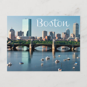 Postal Boston, Massachusetts - Cartão de Posto Skyline de