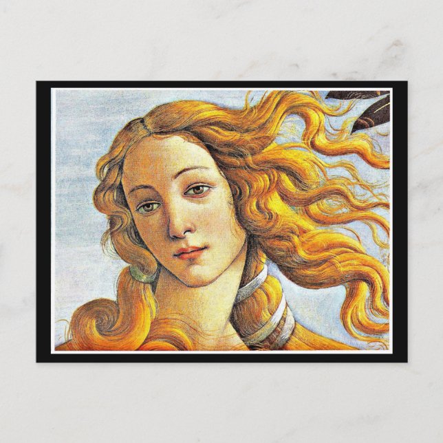 Postal Botticelli, Cartão de Posto de Pintura de Vênus (Frente)