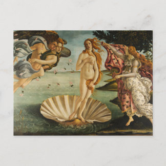 Postal Botticelli O Nascimento de Vênus Cartão