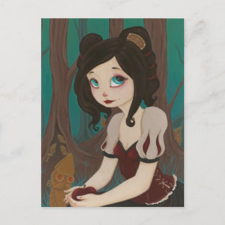 Postal Branca de Neve - Cartão PostCard de Leite de Steam