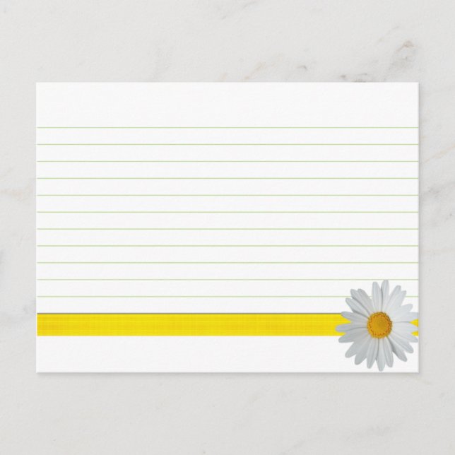 Postal Bright Daisy do Cartão de Receita de Casamento (Frente)