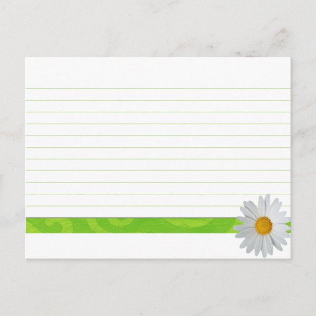 Postal Bright Daisy do Cartão de Receita de Casamento (Frente)