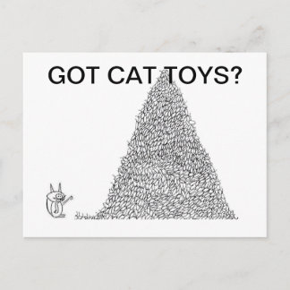 Postal Brinquedos obtidos do gato? Cartão da tevê TM do