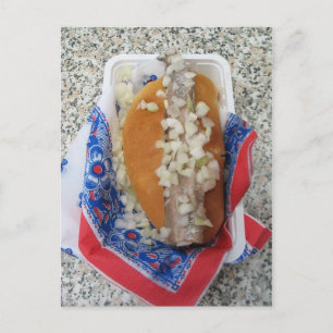 Postal Broodje Raw Herring Holandês com Cartão de Posto