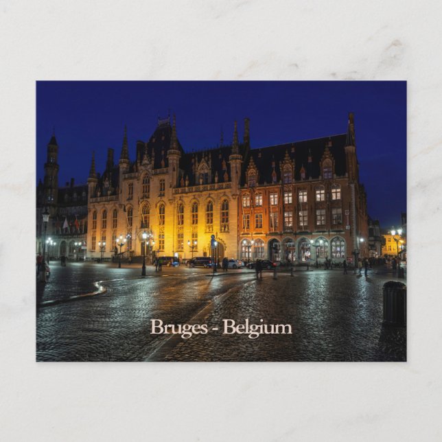 Postal Bruges, Bélgica. Cartão Postal. Custom Text (Frente)
