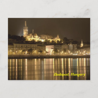 Postal budapest pelo cartão da noite