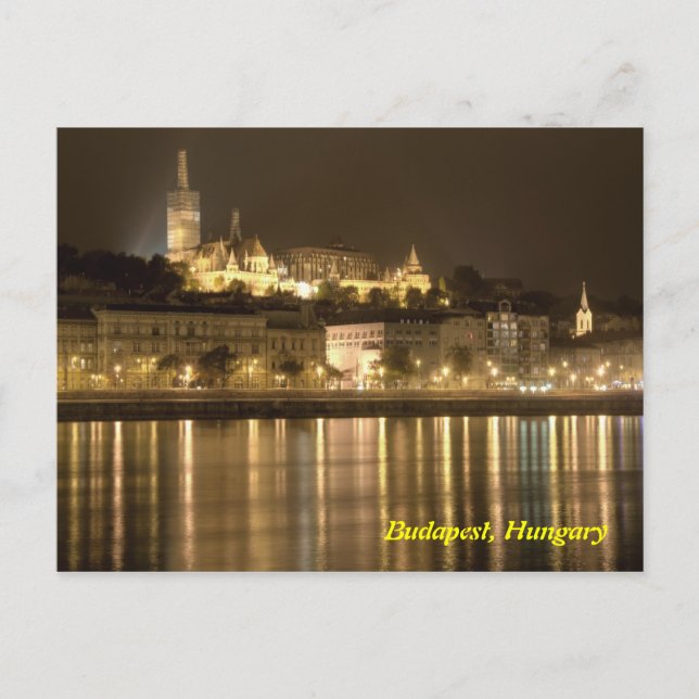 Postal budapest pelo cartão da noite (Frente)