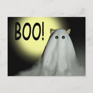 Postal Buu! Cartão de Halloween