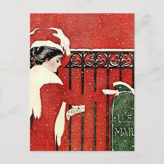 Postal C Coles Phillips "Email do Cartão de Natal" (Frente)