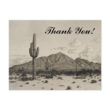 Cactus, Mountain, Deserto: "Obrigado!" Cartão Post