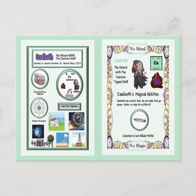 Postal Caelkoth - Cartão de Comércio de Césio (Frente)