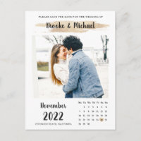 Calendário de fotos elegante Salvar o cartão de da