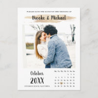 Calendário de fotos elegante Salvar o cartão de da