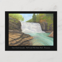 Postal Cane Creek Cascades - Cartão de Arte Appalachiano