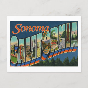 Postal Carta grande Vintage Sonoma California - Cartão po