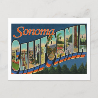 Postal Carta grande Vintage Sonoma California - Cartão po