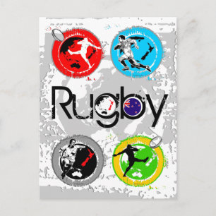 Postal Cartão 4 do rugby