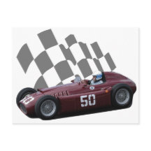 Cartão 8 do carro de competência do vintage