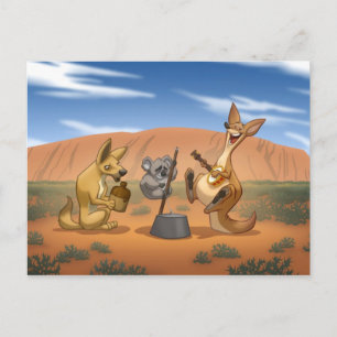 Postal Cartão australiano da banda de jarro