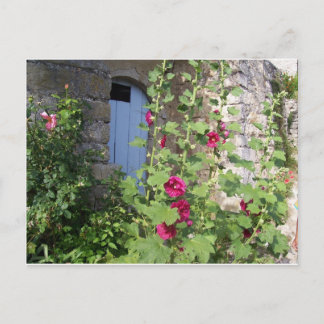Postal Cartão azul de Provence da porta