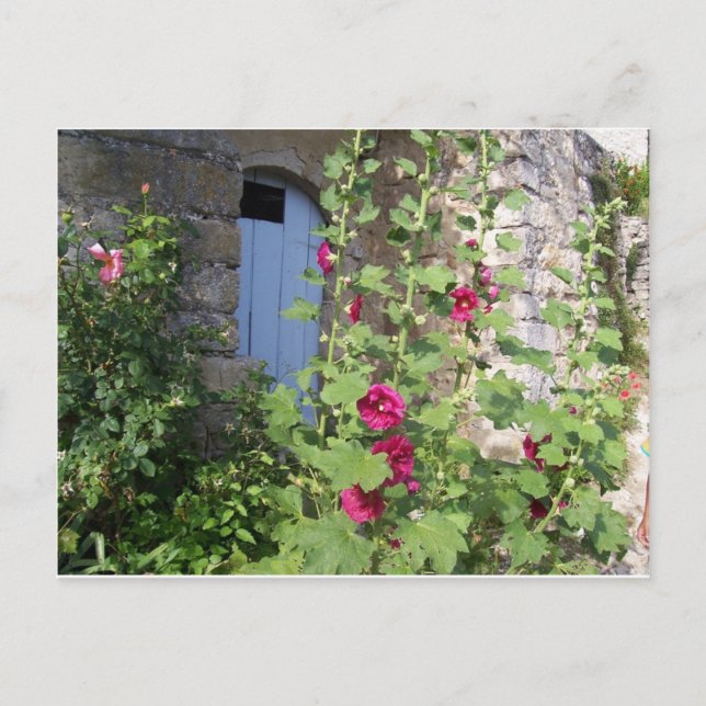 Postal Cartão azul de Provence da porta (Frente)