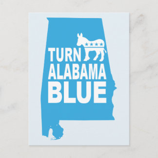 Postal Cartão Azul do Alabama | Votar Democratas Estaduai