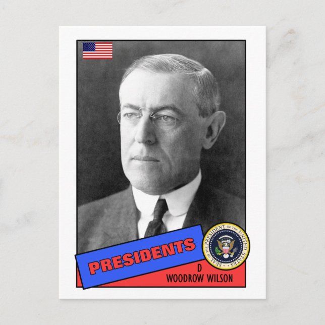 Postal Cartão Baseball Woodrow Wilson (Frente)