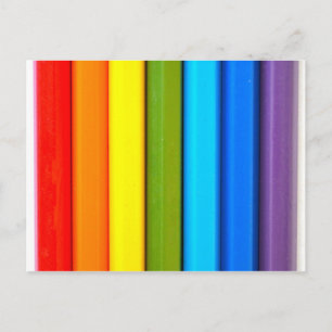 Postal Cartão colorido dos lápis