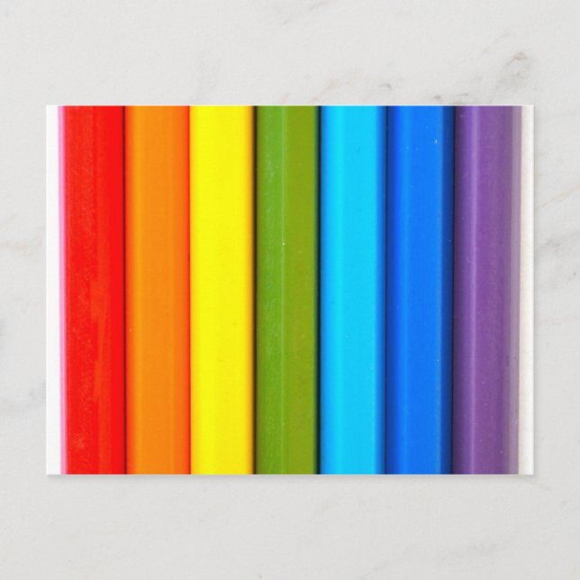 Postal Cartão colorido dos lápis (Frente)