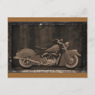 Postal Cartão com fotos de motocicleta antiquado