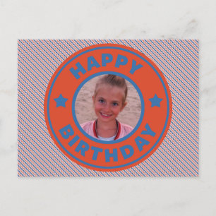 Postal Cartão com fotos Personalizável Feliz Aniversário