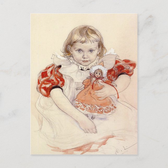 Postal Cartão com pintura de Carl Larsson (Frente)