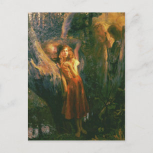 Postal Cartão com pintura de Gaston Bussiere