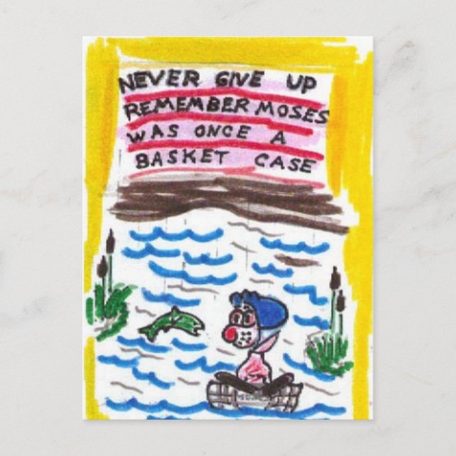 Postal Cartão com sinais engraçados da igreja (Frente)