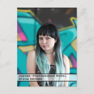 Postal Cartão Comp Modelo - Pegue seu nome lá fora.