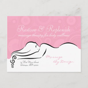 Postal Cartão cor-de-rosa de Darla da paixão