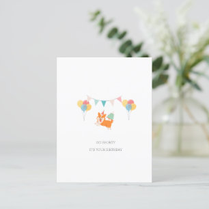 POSTAL CARTÃO CORGI DE ANIVERSÁRIO FELIZ