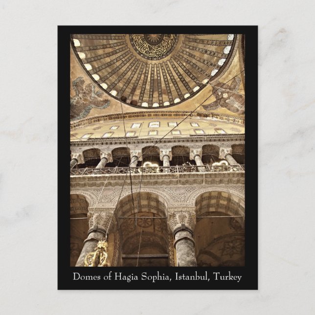 Postal Cartão da abóbada de Hagia Sophia (Frente)