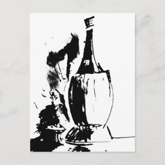 Postal Cartão da Aquarela de Chianti