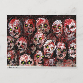 Postal Cartão da arte do zombi