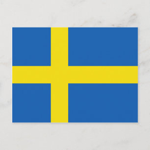 Postal Cartão da bandeira da suecia